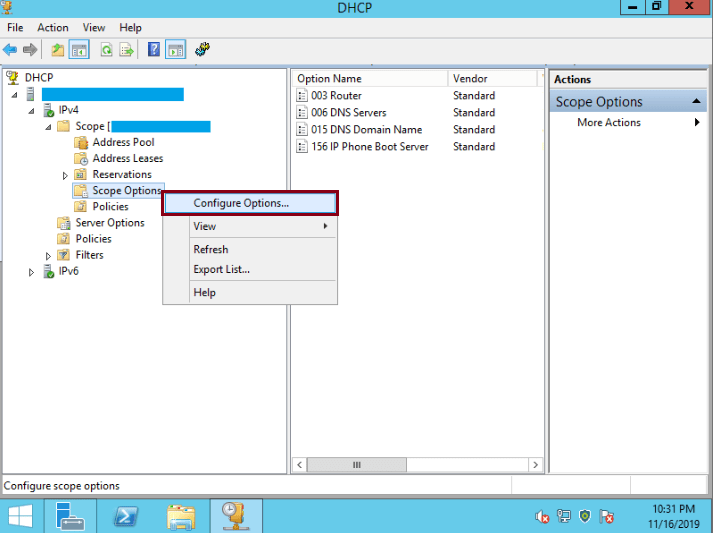 DHCP Console